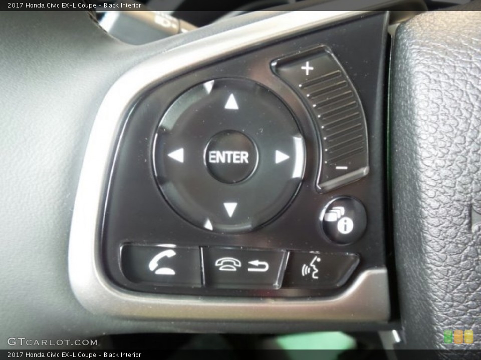 Black Interior Controls for the 2017 Honda Civic EX-L Coupe #118968679