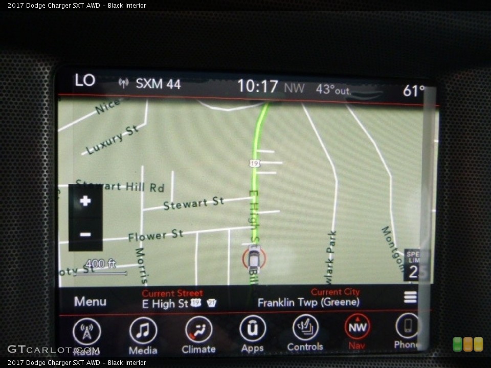 Black Interior Navigation for the 2017 Dodge Charger SXT AWD #118968882