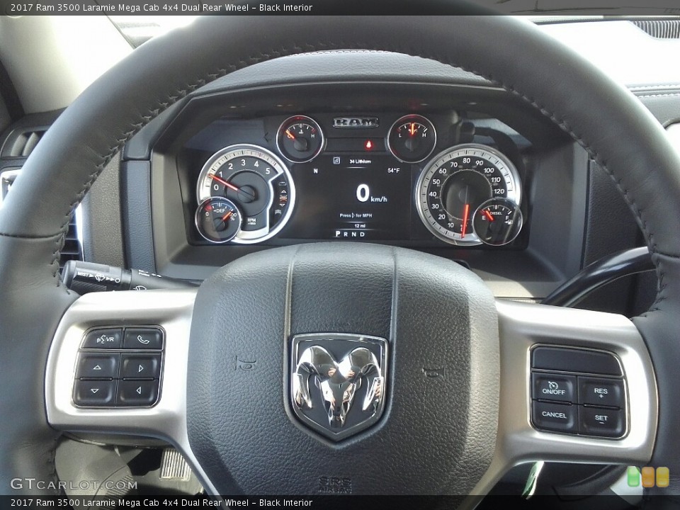 Black Interior Gauges for the 2017 Ram 3500 Laramie Mega Cab 4x4 Dual Rear Wheel #118973757