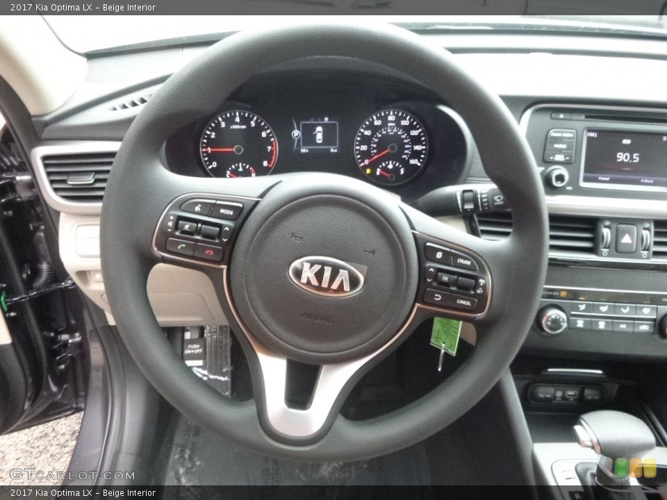 Beige Interior Steering Wheel for the 2017 Kia Optima LX #118975608