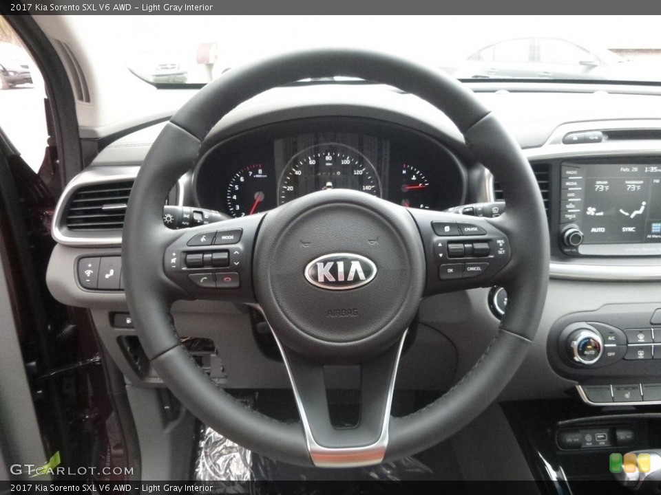 Light Gray Interior Steering Wheel for the 2017 Kia Sorento SXL V6 AWD #118976100