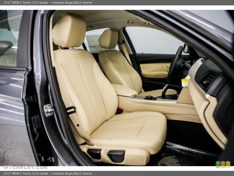 Venetian Beige/Black Interior Front Seat for the 2017 BMW 3 Series 320i Sedan #118990872