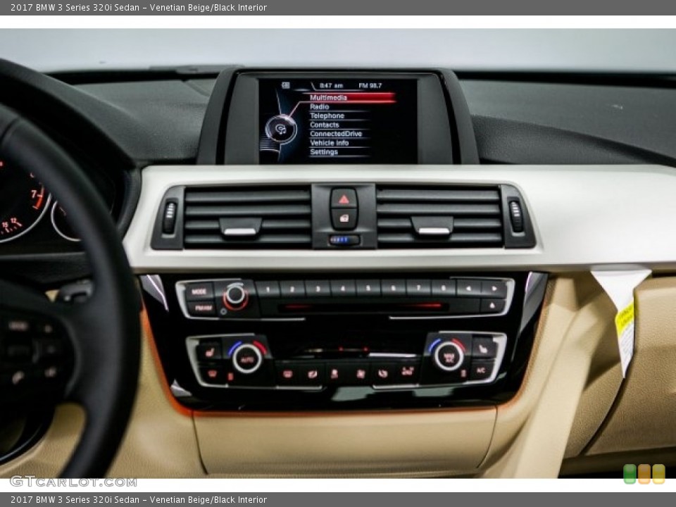 Venetian Beige/Black Interior Controls for the 2017 BMW 3 Series 320i Sedan #118990935