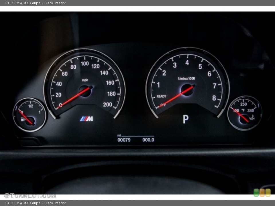 Black Interior Gauges for the 2017 BMW M4 Coupe #118991253