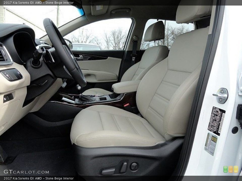Stone Beige Interior Front Seat for the 2017 Kia Sorento EX AWD #118991616