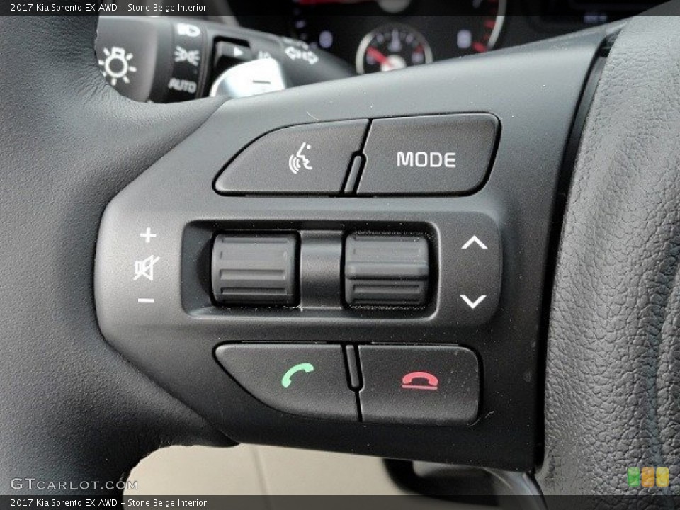 Stone Beige Interior Controls for the 2017 Kia Sorento EX AWD #118991850