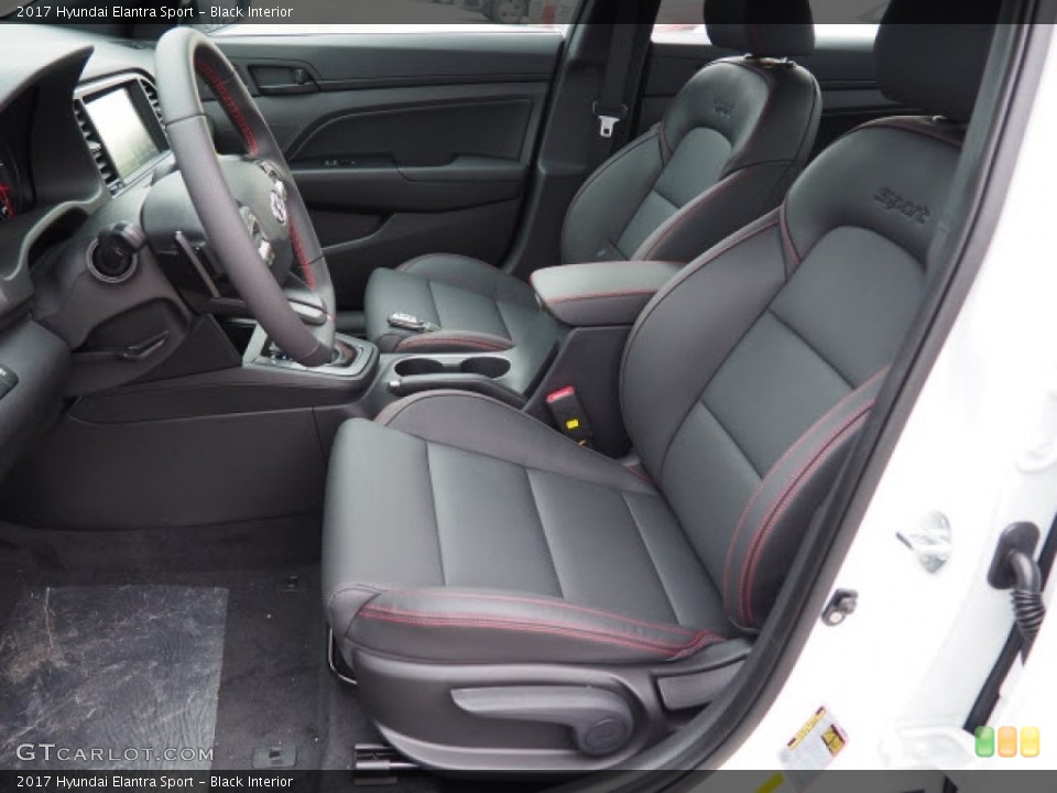Black Interior Front Seat for the 2017 Hyundai Elantra Sport #118992963