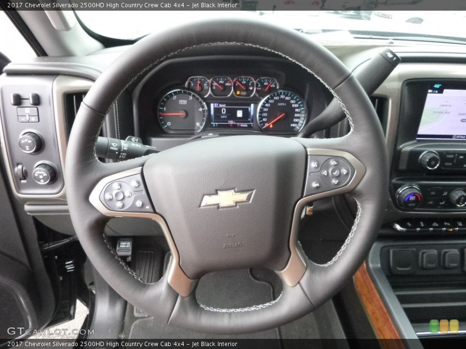 Jet Black Interior Steering Wheel for the 2017 Chevrolet Silverado 2500HD High Country Crew Cab 4x4 #118993968