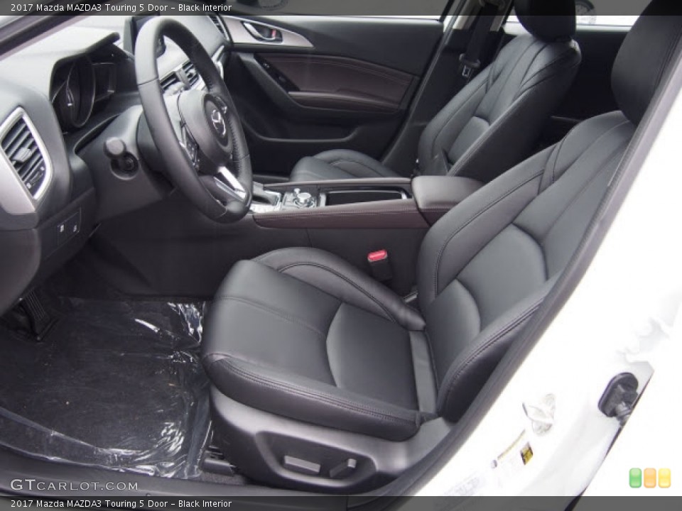 Black Interior Front Seat for the 2017 Mazda MAZDA3 Touring 5 Door #118996239