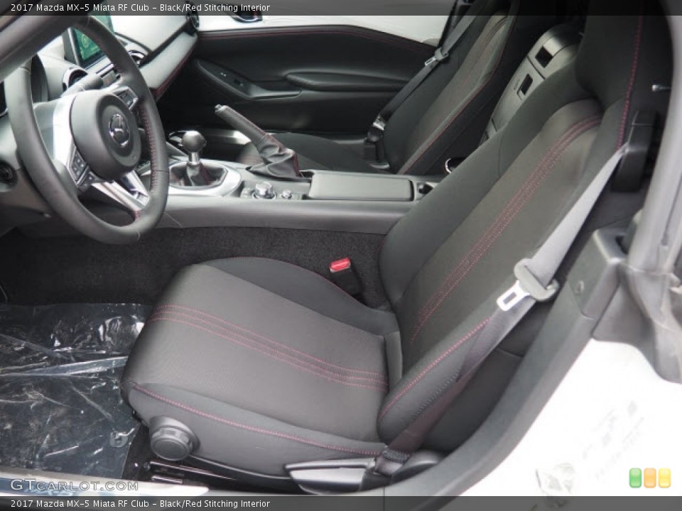 Black/Red Stitching 2017 Mazda MX-5 Miata RF Interiors