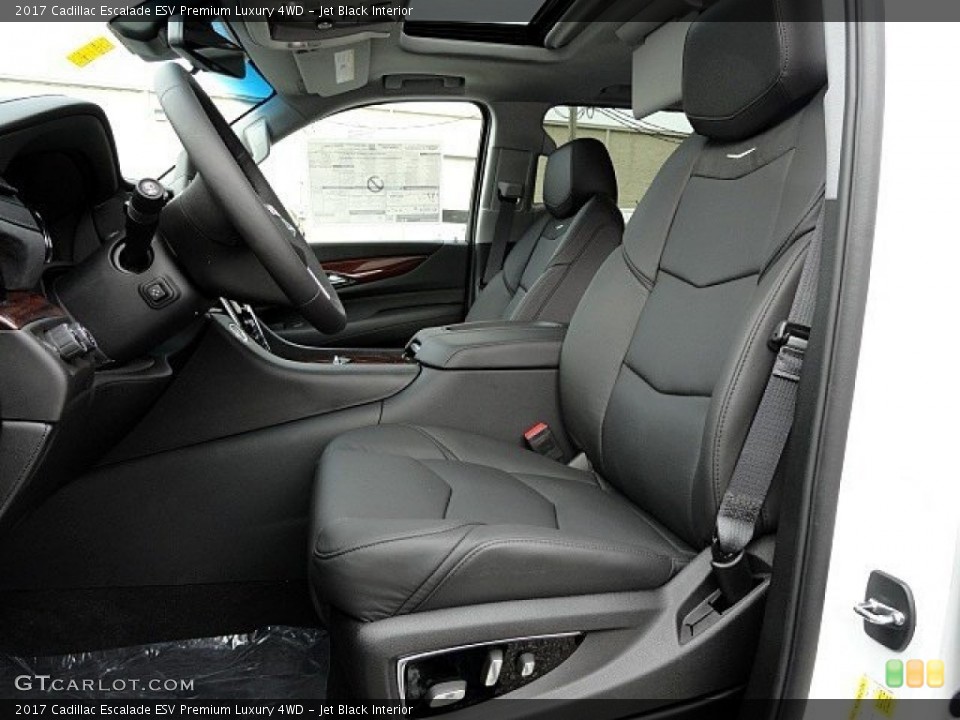 Jet Black Interior Front Seat for the 2017 Cadillac Escalade ESV Premium Luxury 4WD #118999665
