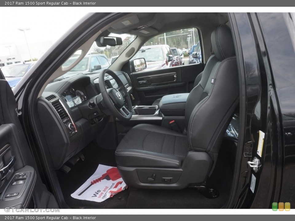 Black Interior Front Seat for the 2017 Ram 1500 Sport Regular Cab #119008905