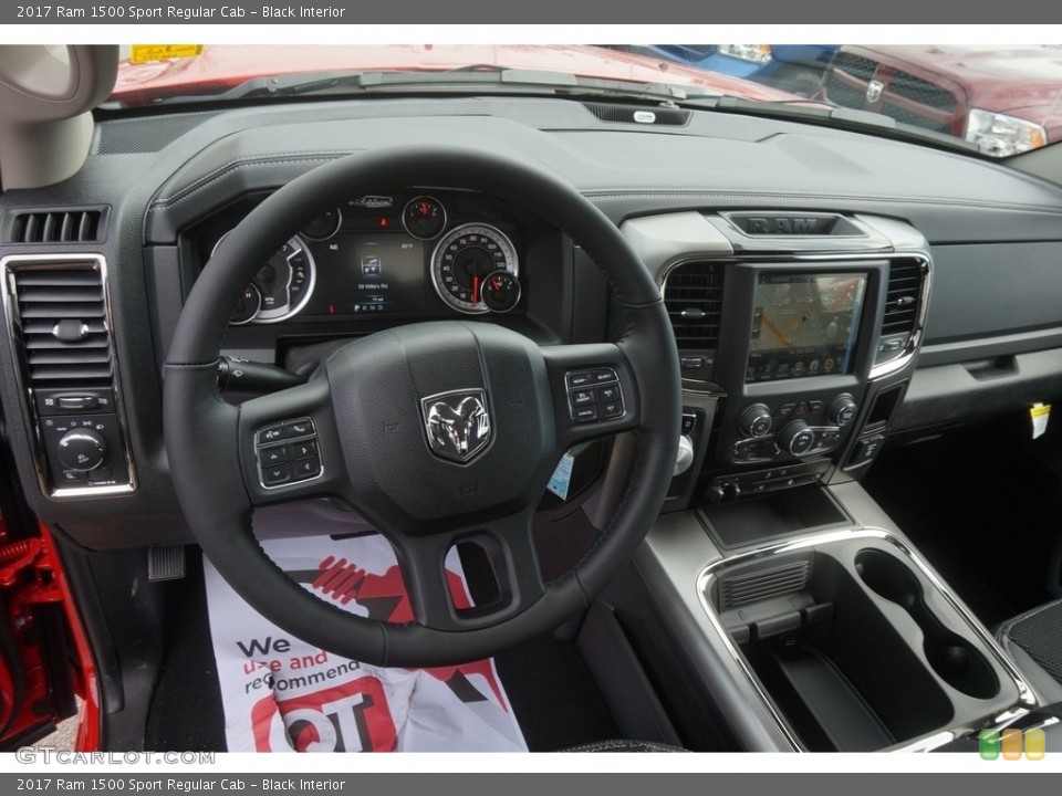 Black Interior Dashboard for the 2017 Ram 1500 Sport Regular Cab #119009112