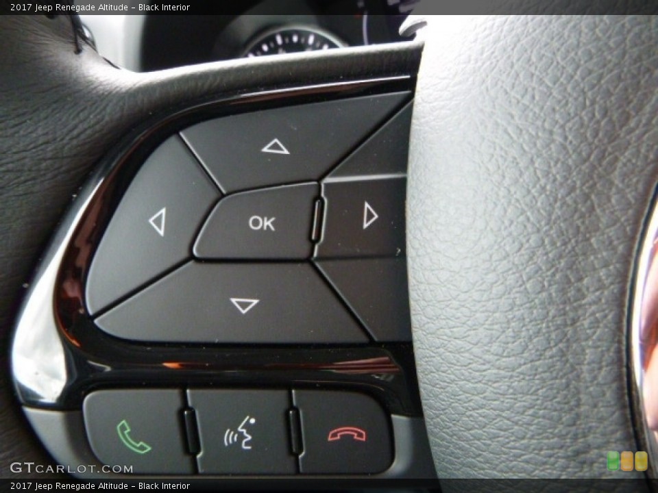Black Interior Controls for the 2017 Jeep Renegade Altitude #119031942