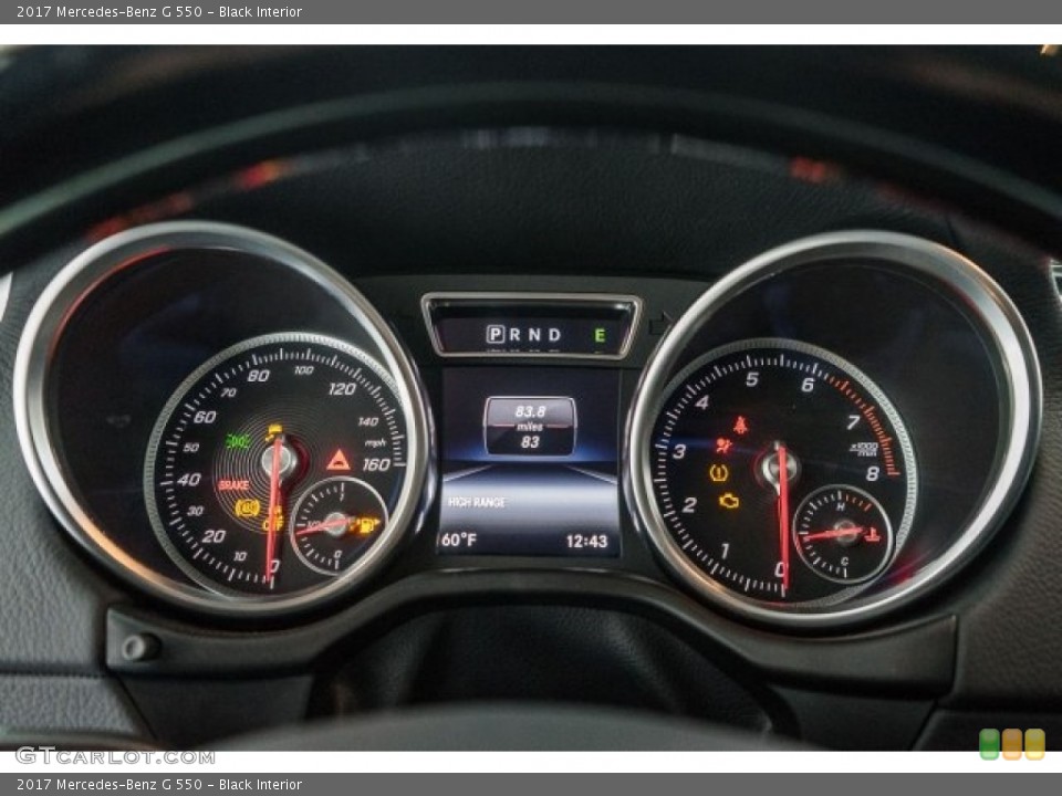 Black Interior Gauges for the 2017 Mercedes-Benz G 550 #119036013