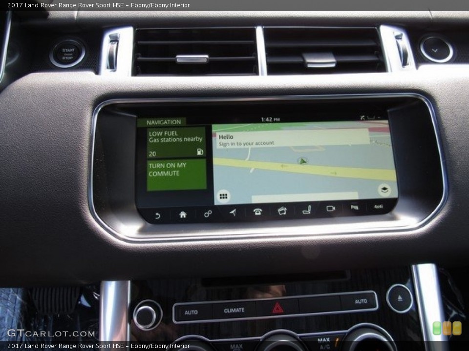 Ebony/Ebony Interior Navigation for the 2017 Land Rover Range Rover Sport HSE #119056601