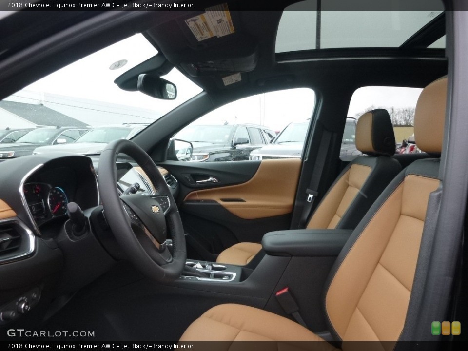 Jet Black/­Brandy Interior Front Seat for the 2018 Chevrolet Equinox Premier AWD #119064404