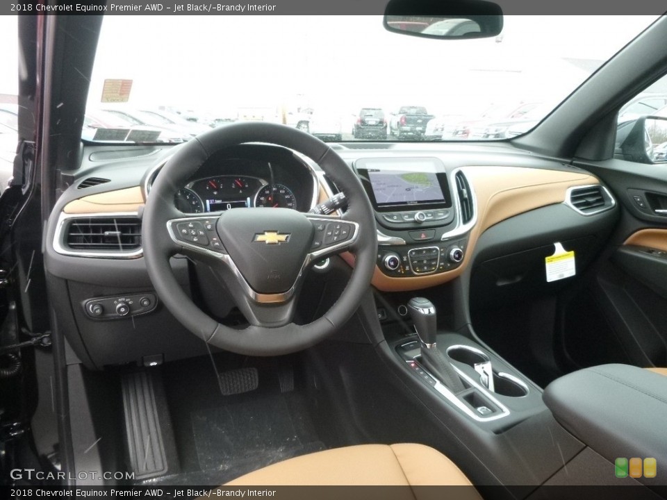 Jet Black/­Brandy Interior Photo for the 2018 Chevrolet Equinox Premier AWD #119064465