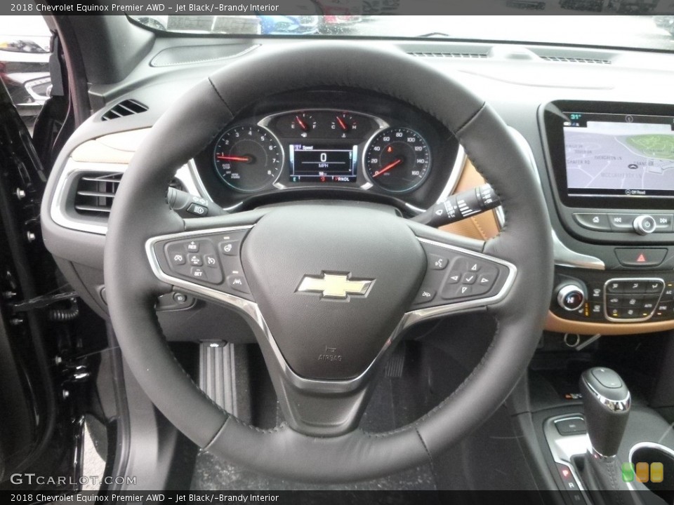 Jet Black/­Brandy Interior Steering Wheel for the 2018 Chevrolet Equinox Premier AWD #119064548