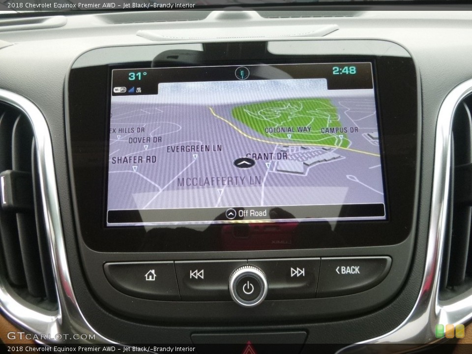 Jet Black/­Brandy Interior Navigation for the 2018 Chevrolet Equinox Premier AWD #119064584