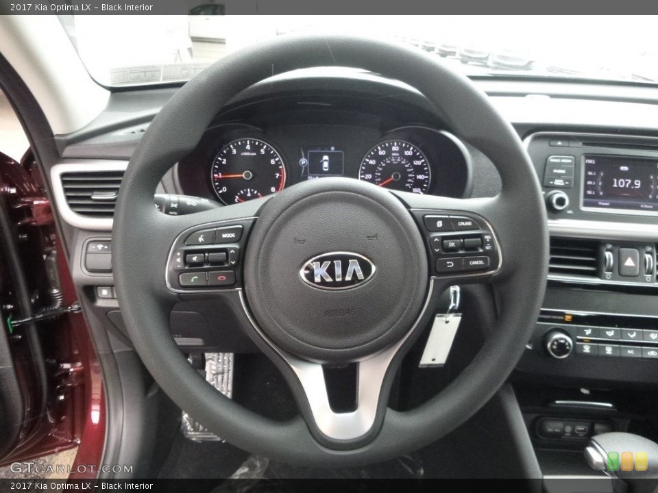 Black Interior Steering Wheel for the 2017 Kia Optima LX #119066924