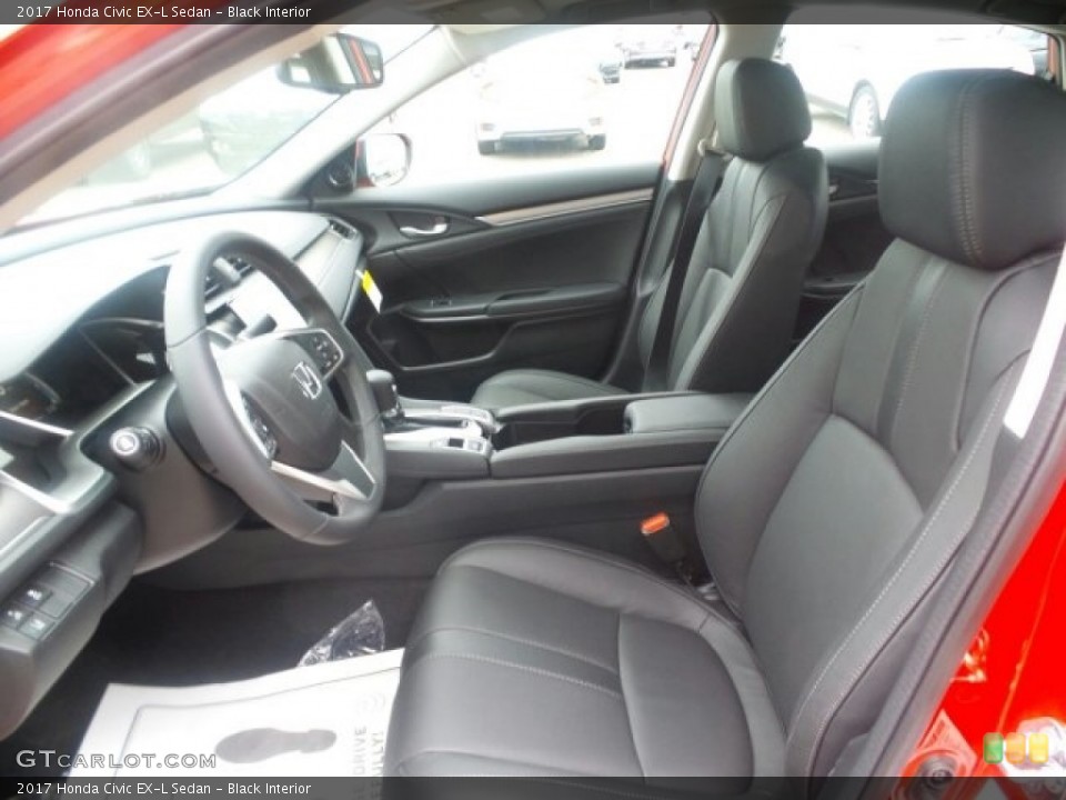 Black Interior Front Seat for the 2017 Honda Civic EX-L Sedan #119070188