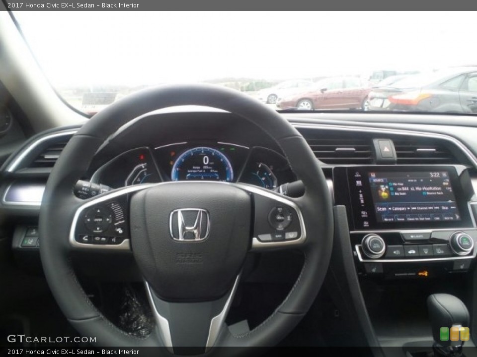 Black Interior Dashboard for the 2017 Honda Civic EX-L Sedan #119070224