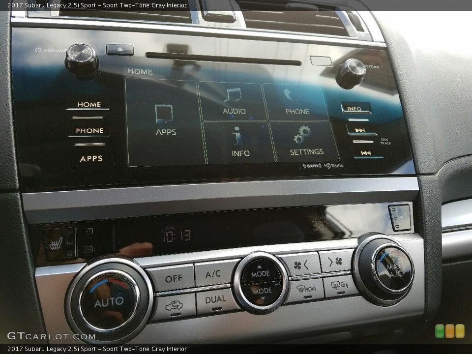 Sport Two-Tone Gray Interior Controls for the 2017 Subaru Legacy 2.5i Sport #119080403