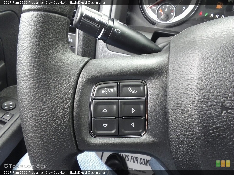 Black/Diesel Gray Interior Controls for the 2017 Ram 2500 Tradesman Crew Cab 4x4 #119096284