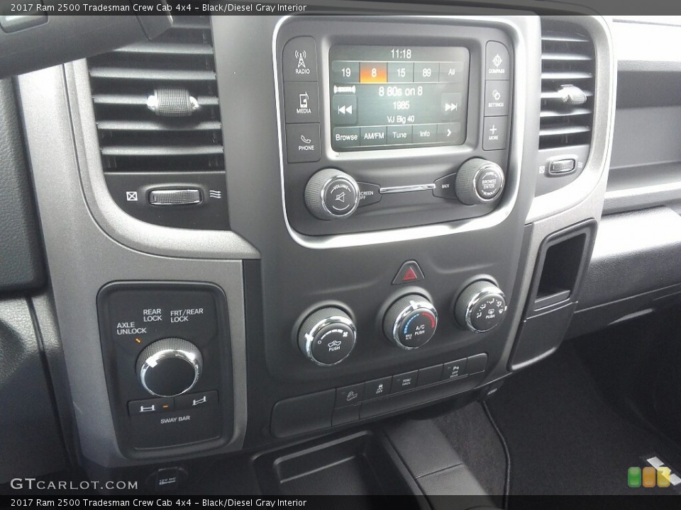 Black/Diesel Gray Interior Controls for the 2017 Ram 2500 Tradesman Crew Cab 4x4 #119096335
