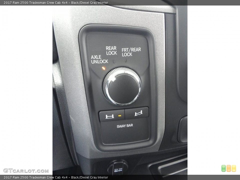 Black/Diesel Gray Interior Controls for the 2017 Ram 2500 Tradesman Crew Cab 4x4 #119096392