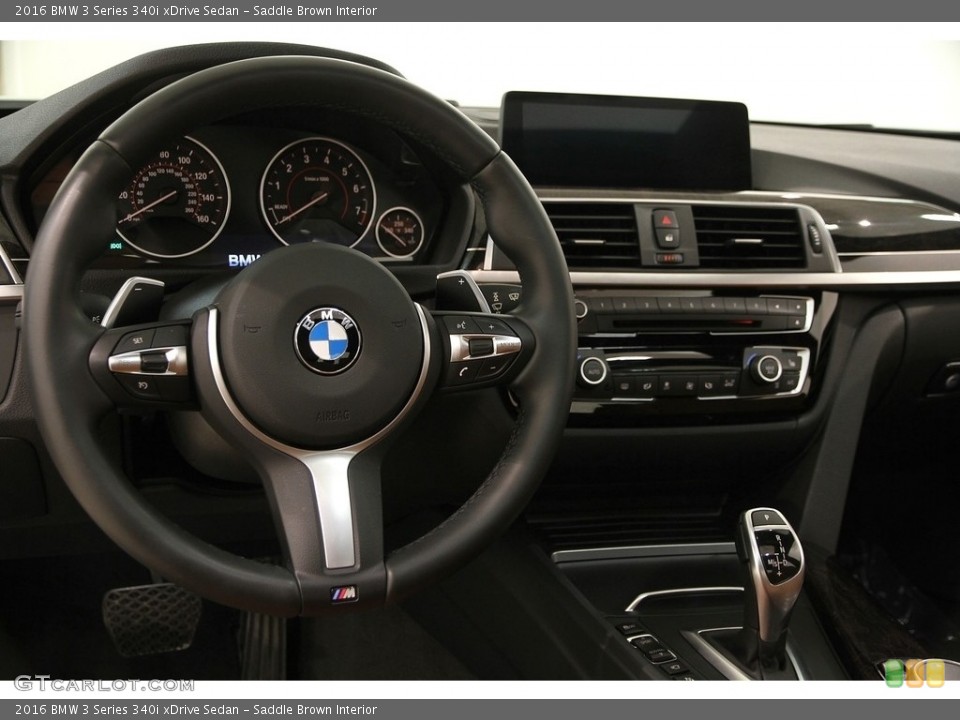 Saddle Brown Interior Dashboard for the 2016 BMW 3 Series 340i xDrive Sedan #119098357
