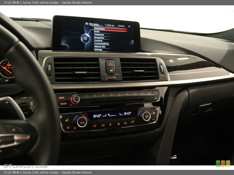 Saddle Brown Interior Controls for the 2016 BMW 3 Series 340i xDrive Sedan #119098417