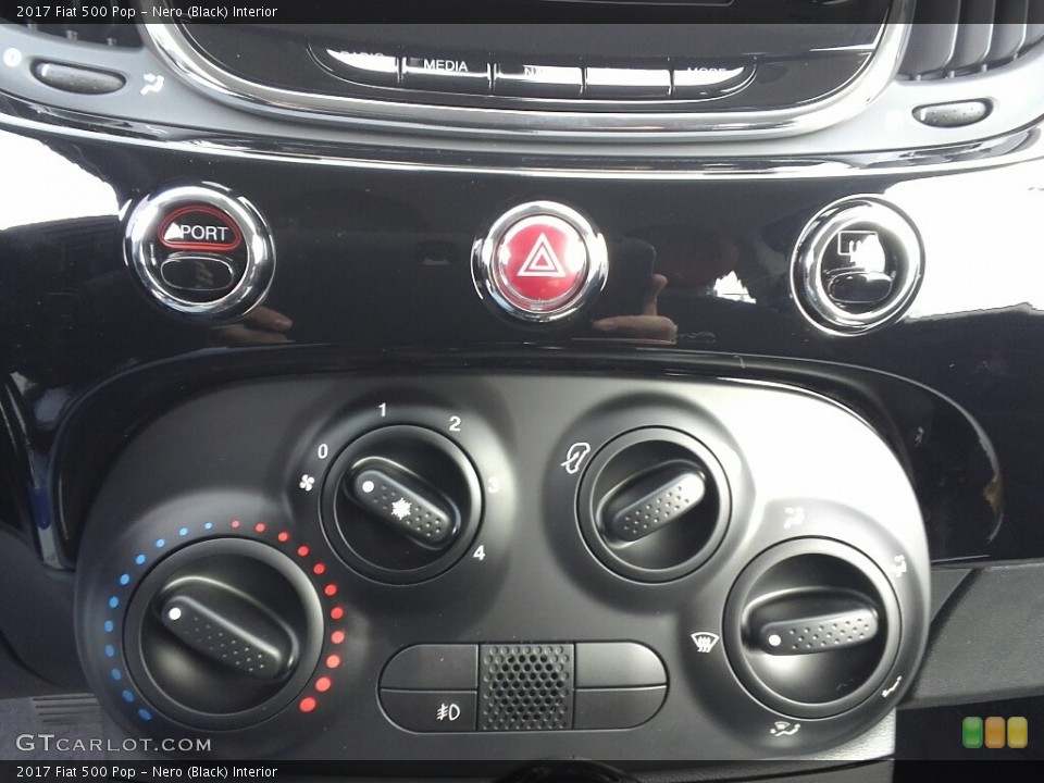 Nero (Black) Interior Controls for the 2017 Fiat 500 Pop #119099683