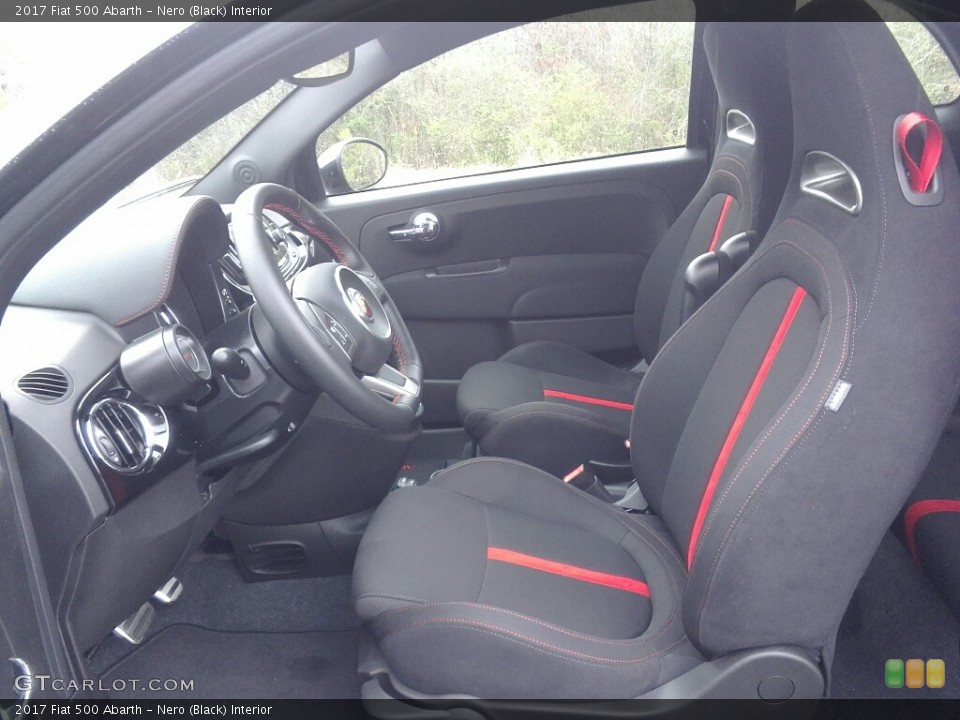 Nero (Black) Interior Front Seat for the 2017 Fiat 500 Abarth #119100166