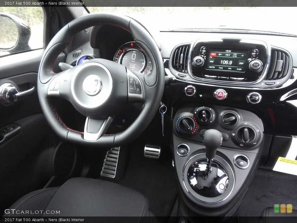 Nero (Black) Interior Controls for the 2017 Fiat 500 Abarth #119100316