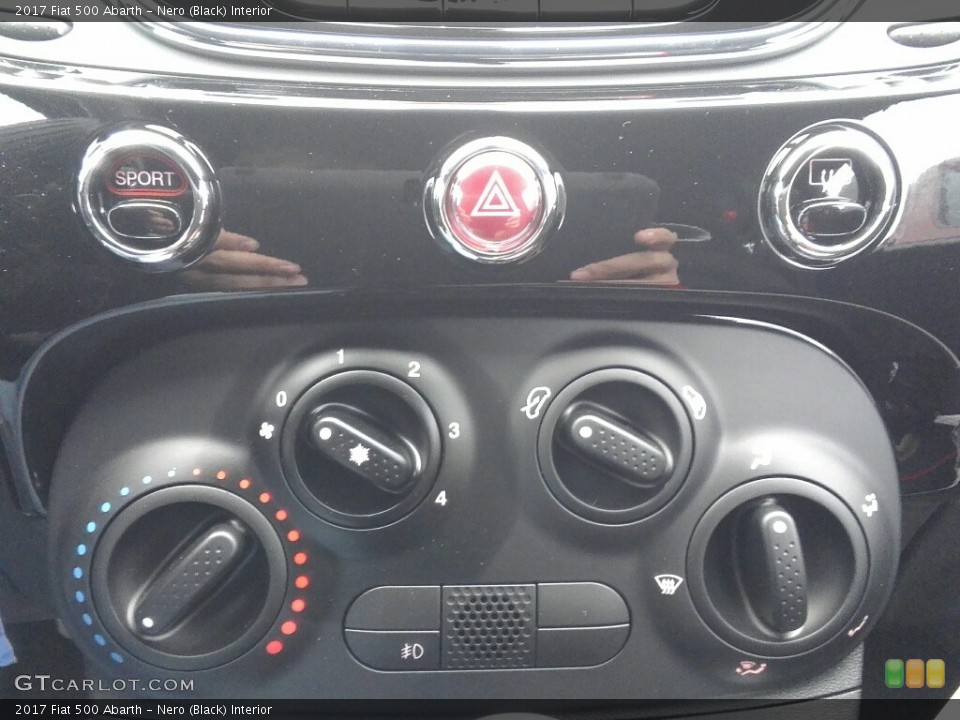 Nero (Black) Interior Controls for the 2017 Fiat 500 Abarth #119100517