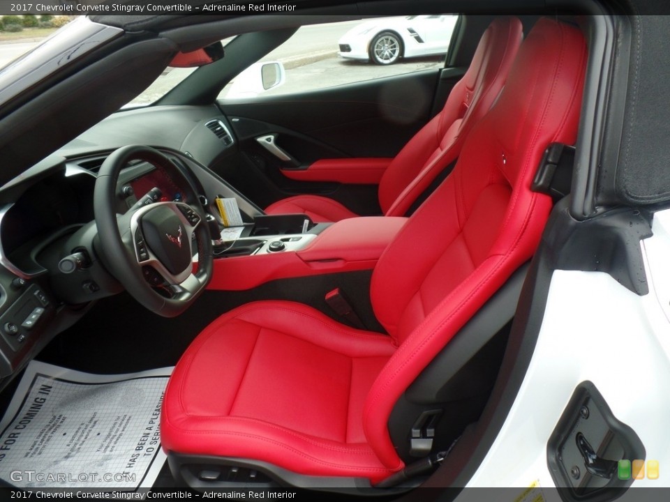 Adrenaline Red Interior Front Seat for the 2017 Chevrolet Corvette Stingray Convertible #119102812