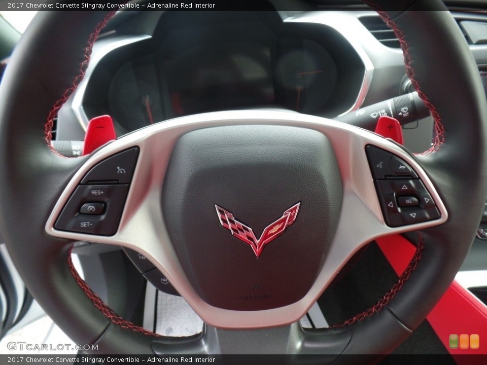 Adrenaline Red Interior Steering Wheel for the 2017 Chevrolet Corvette Stingray Convertible #119102893