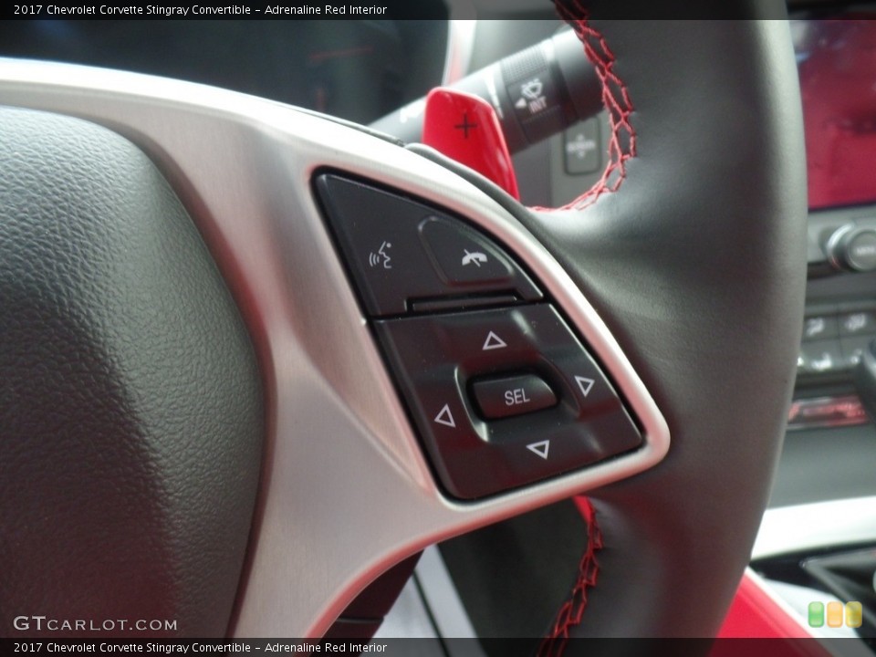 Adrenaline Red Interior Controls for the 2017 Chevrolet Corvette Stingray Convertible #119102914
