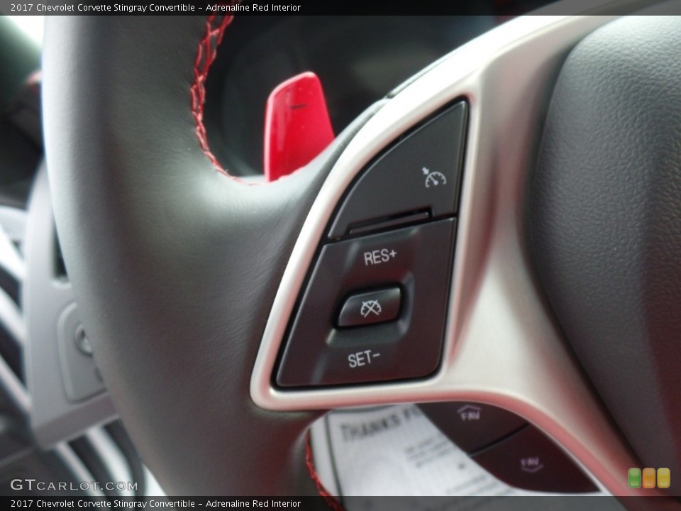 Adrenaline Red Interior Controls for the 2017 Chevrolet Corvette Stingray Convertible #119102939