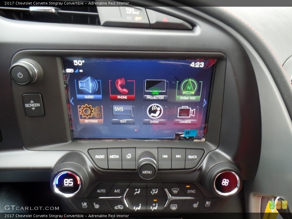Adrenaline Red Interior Controls for the 2017 Chevrolet Corvette Stingray Convertible #119103052