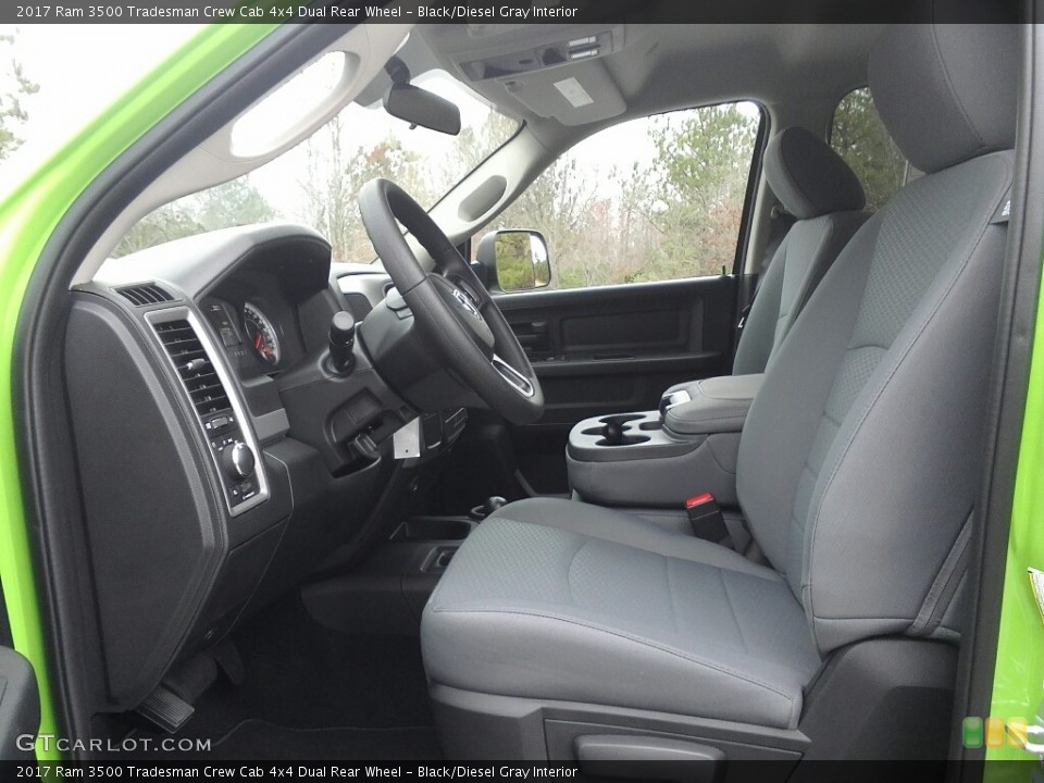 Black/Diesel Gray Interior Front Seat for the 2017 Ram 3500 Tradesman Crew Cab 4x4 Dual Rear Wheel #119120915