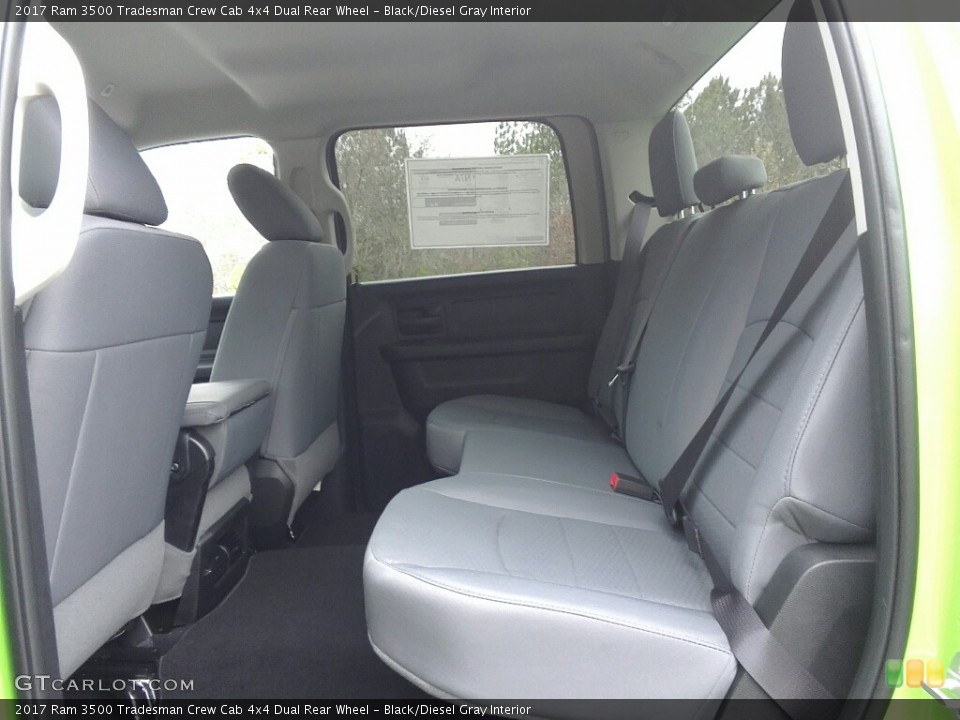 Black/Diesel Gray Interior Rear Seat for the 2017 Ram 3500 Tradesman Crew Cab 4x4 Dual Rear Wheel #119120942