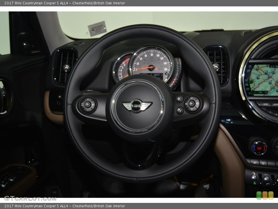 Chesterfield/British Oak Interior Steering Wheel for the 2017 Mini Countryman Cooper S ALL4 #119127419