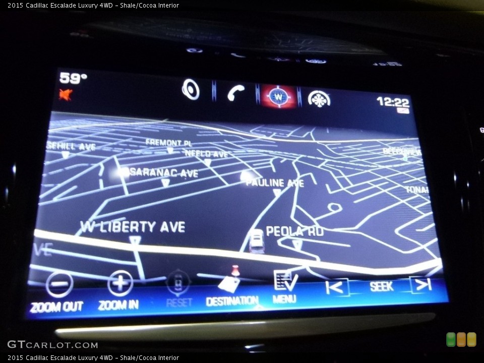 Shale/Cocoa Interior Navigation for the 2015 Cadillac Escalade Luxury 4WD #119130386