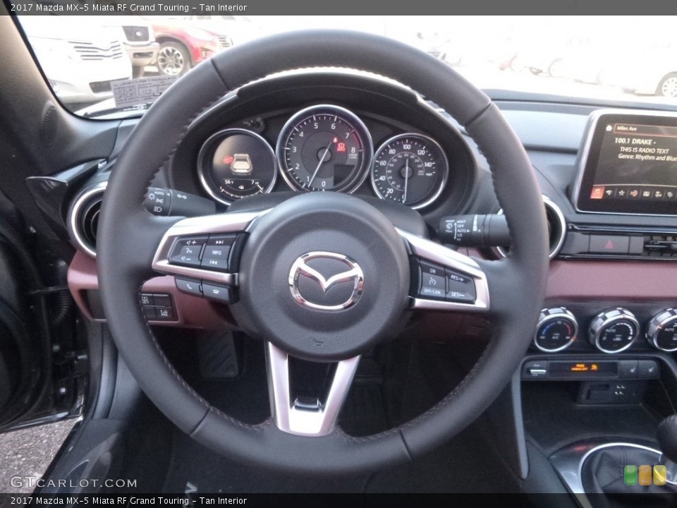 Tan Interior Steering Wheel for the 2017 Mazda MX-5 Miata RF Grand Touring #119144369