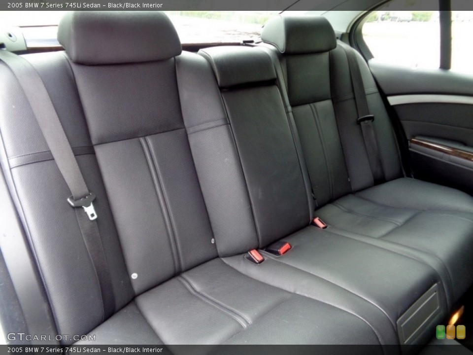 Black/Black Interior Rear Seat for the 2005 BMW 7 Series 745Li Sedan #119159072