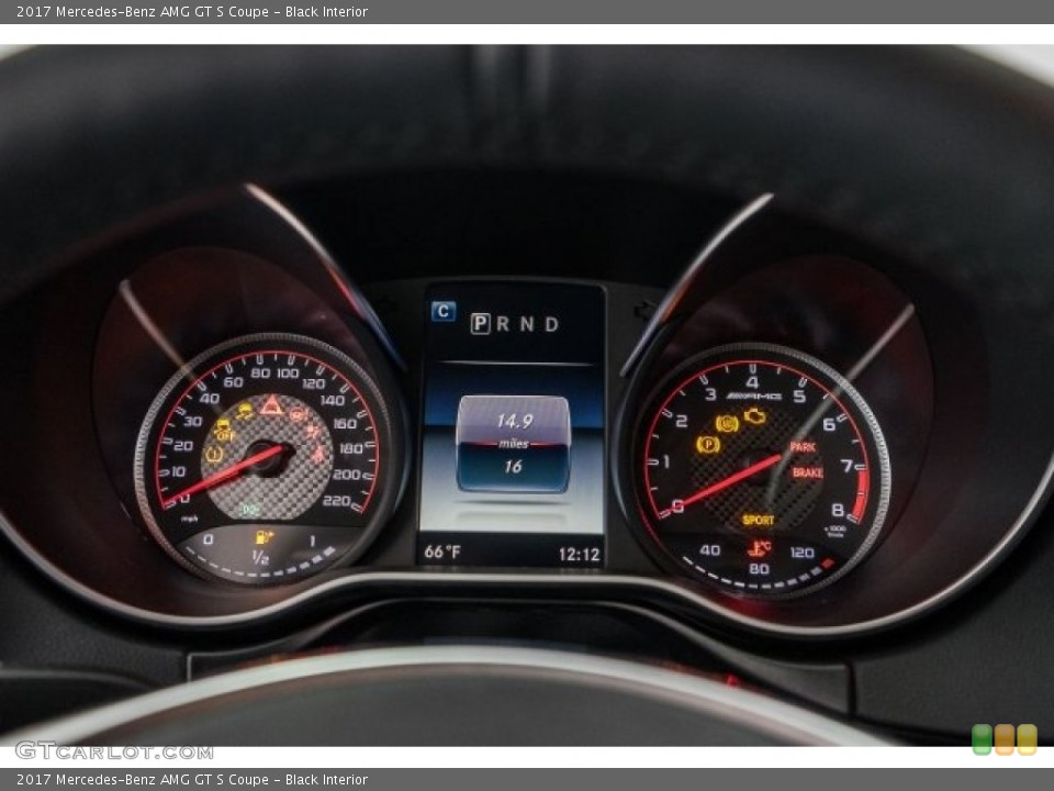 Black Interior Gauges for the 2017 Mercedes-Benz AMG GT S Coupe #119178119