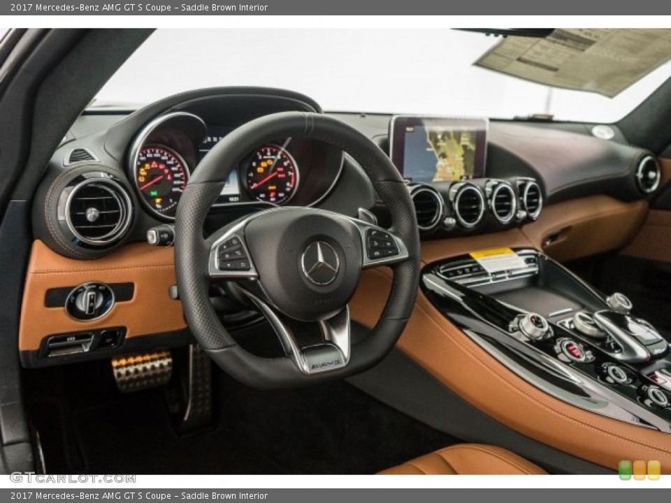 Saddle Brown Interior Dashboard for the 2017 Mercedes-Benz AMG GT S Coupe #119178311